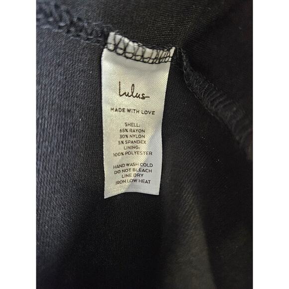 LULUS Good Times Only Black One Shoulder Maxi Dress Classic Size LARGE NWT - Picture 7 of 7